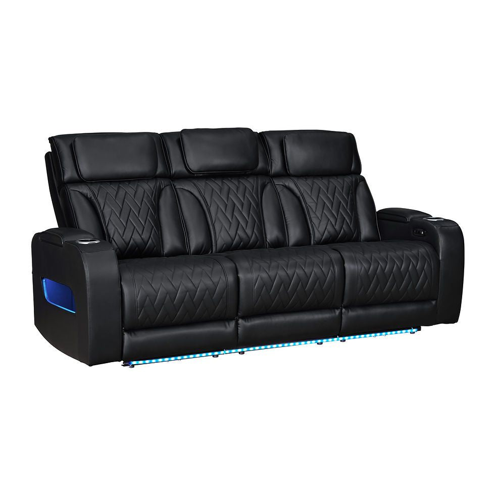 Skyline 3pcs Power Reclining Set (BLACK)