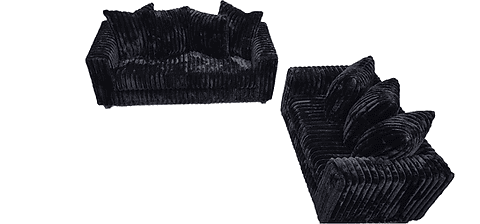 S300 Gia (Black) 2pcs Sofa & Loveseat