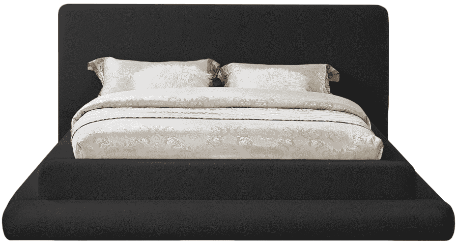 Dane Teddy Fabric King Bed - Black