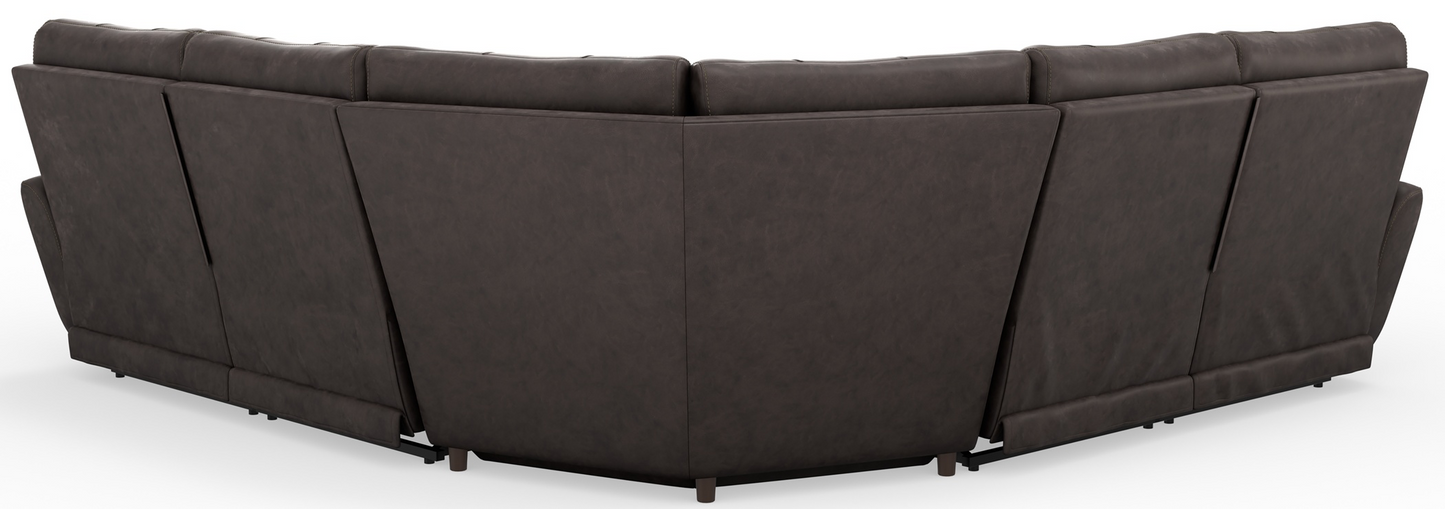 Royster Power Reclining Chocolate Sectional