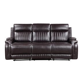 S2121 Ethan (Brown) 3pcs Reclining Sofa, Loveseat & Recliner
