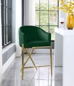 Xavier Velvet Upholstered Counter Stool