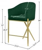 Xavier Velvet Upholstered Counter Stool