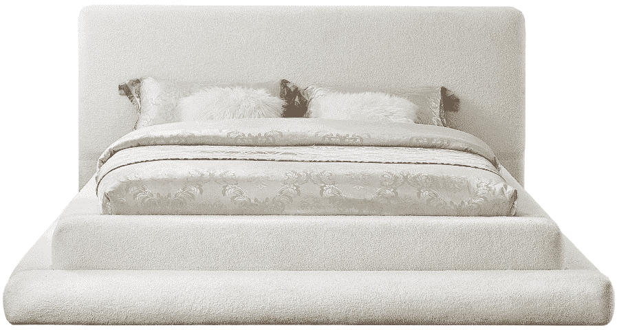 Dane Teddy Fabric Full Bed - Cream