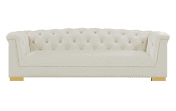 Farah Cream Velvet Sofa By Inspire Me! Home Decor