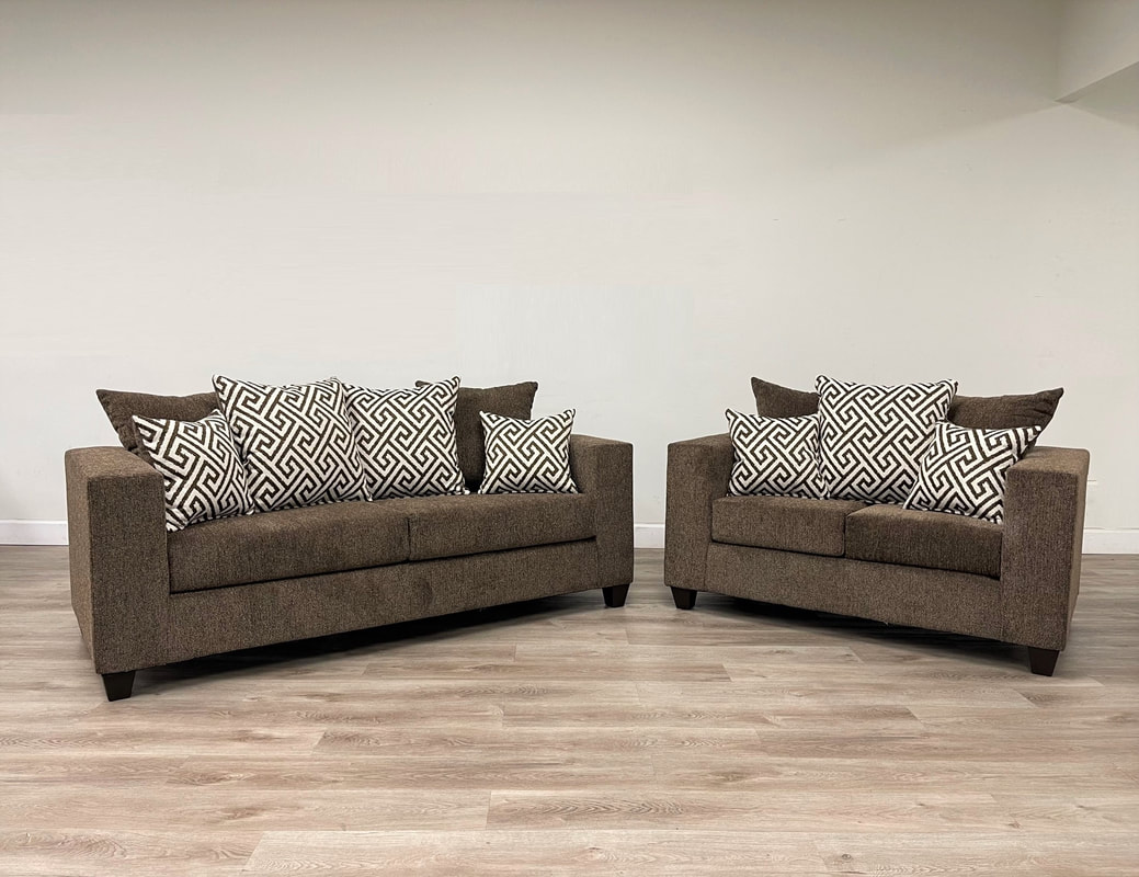 110-Hollywood Mocha Sofa & Loveseat