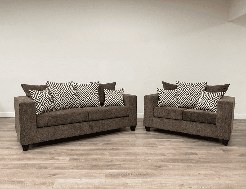 110-Hollywood Mocha Sofa & Loveseat