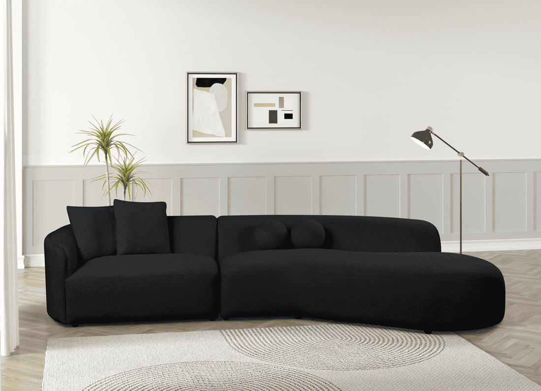 MIA Black Sectional **NEW ARRIVAL