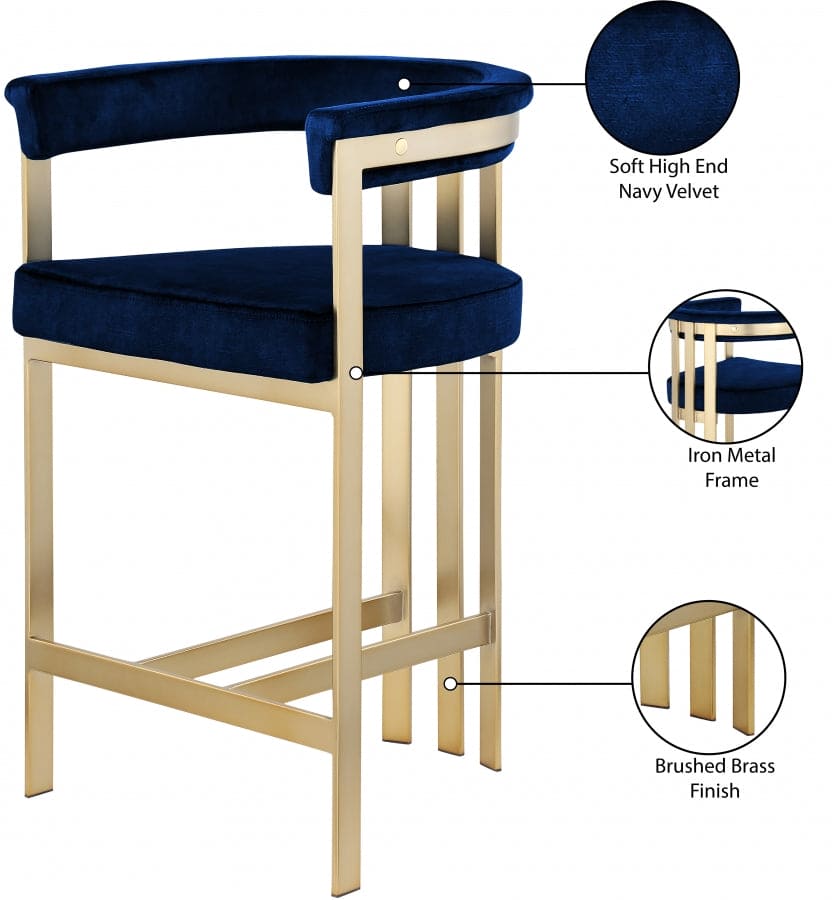 Marcello Navy 2 Counter Stool