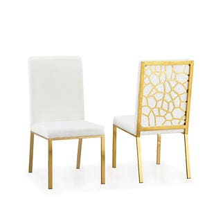Giovani Dining Table (White/Gold)