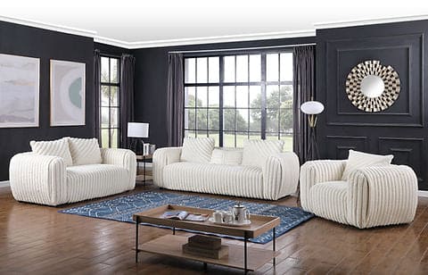 Eli 2pcs Sofa & Loveseat* white