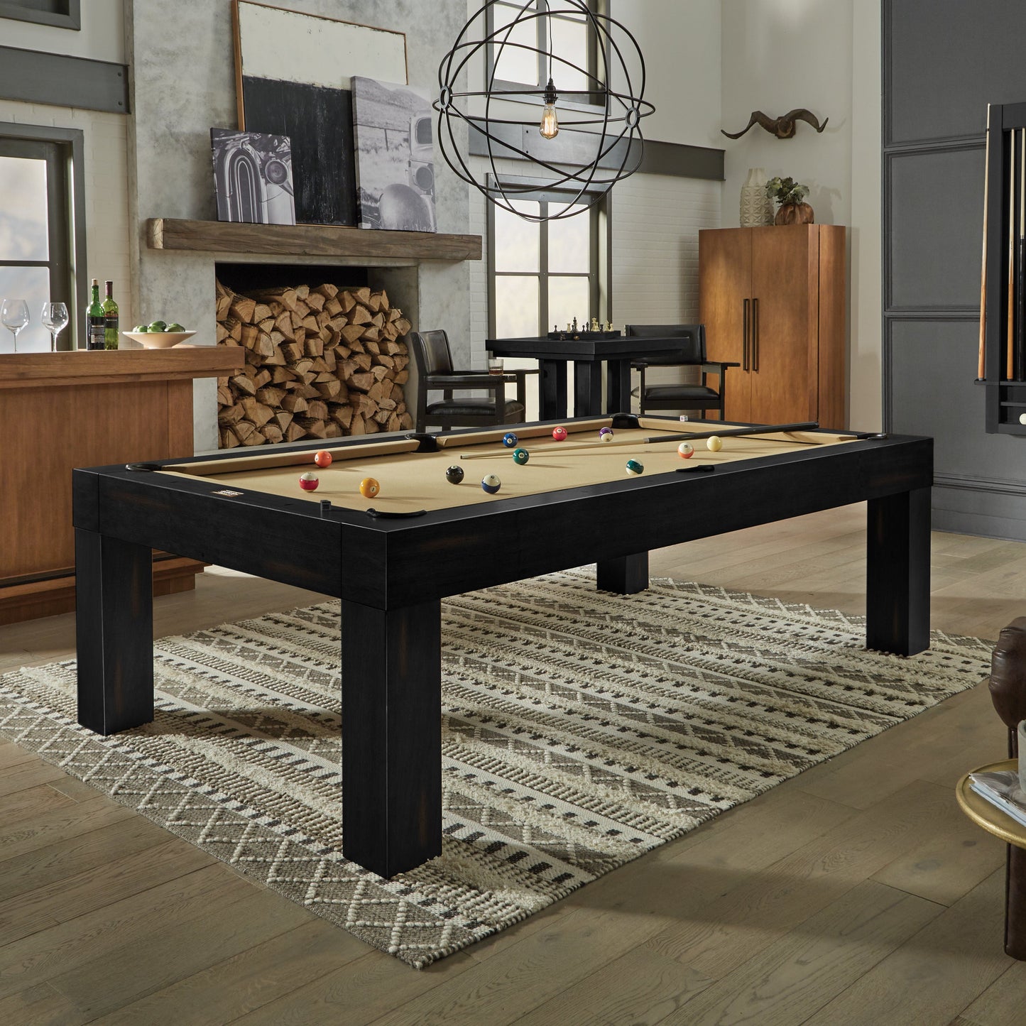 American Heritage® Alta 8’ Pool Table, Peppercorn