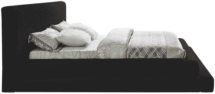 Dane Teddy Fabric King Bed - Black