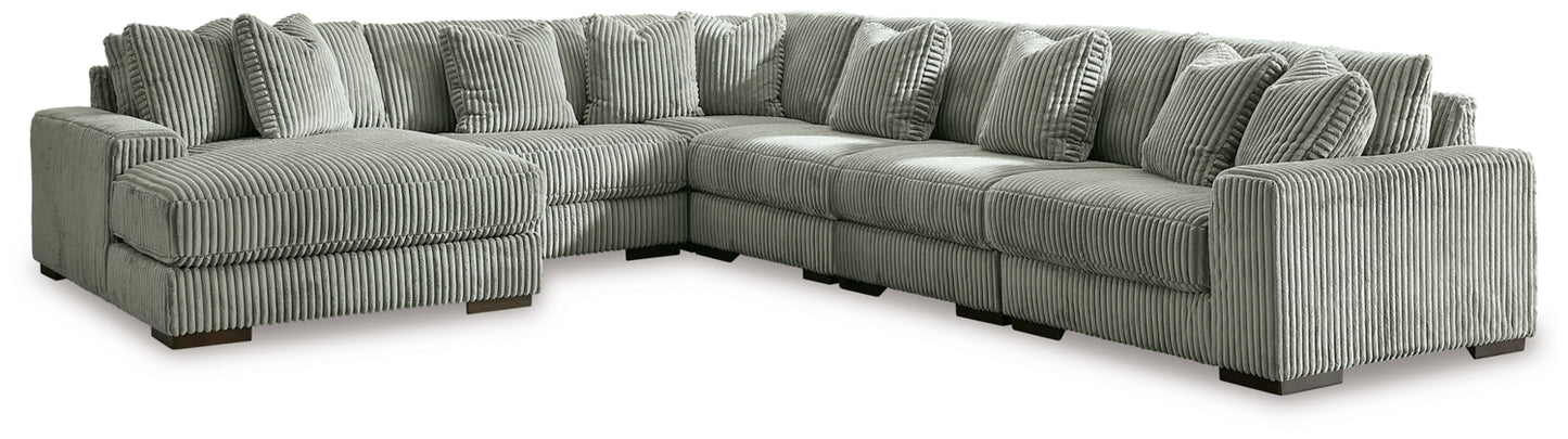 Lindyn 6-Piece Sectional with LAF Chaise fog
