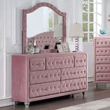 Alzir Pink Queen Bed