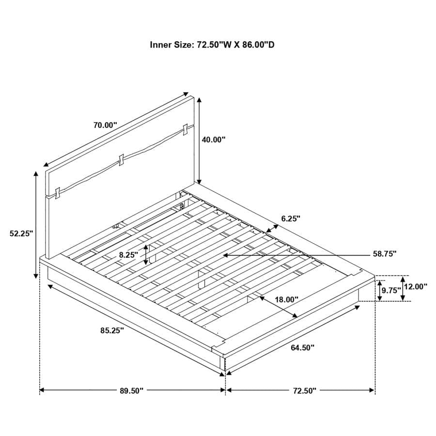 Winslow Storage Queen Bed Smokey Walnut and Coffee Bean