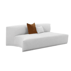 Fickle Grey Velvet Modular Armless Loveseat