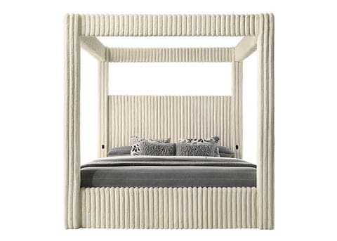 Atlam King Bed (Cream)