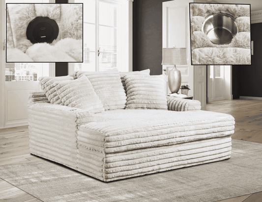 Fluffy Oversized Chaise Lounge