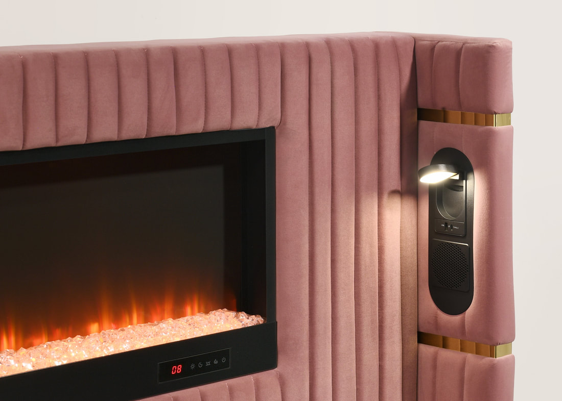 Romance2 Pink Platform Bed