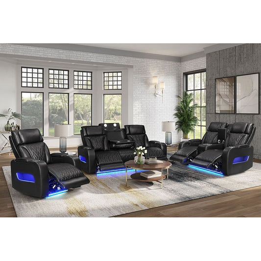 Skyline 3pcs Power Reclining Set (BLACK)