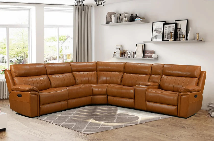 Fresno POWER Sectional Camel