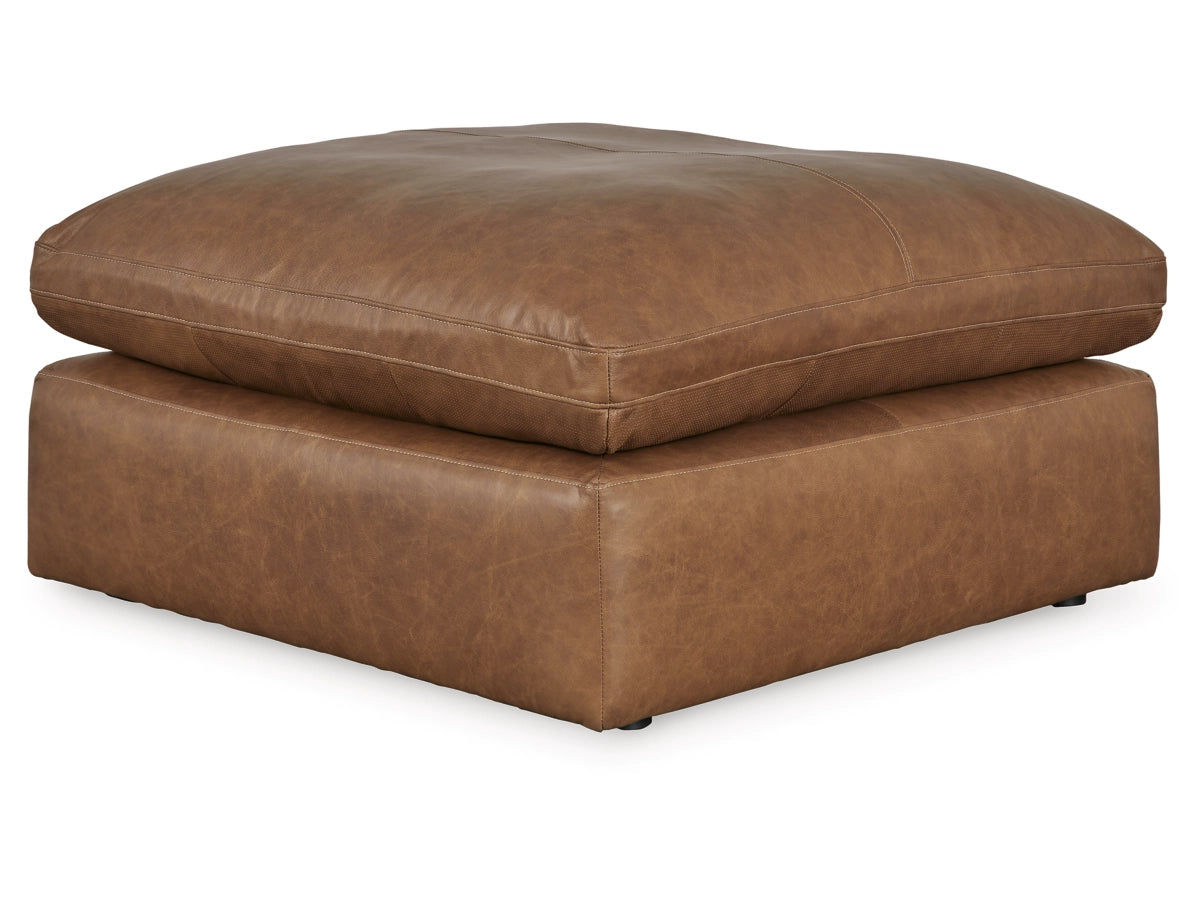 Emilia Oversized Leather Accent Ottoman