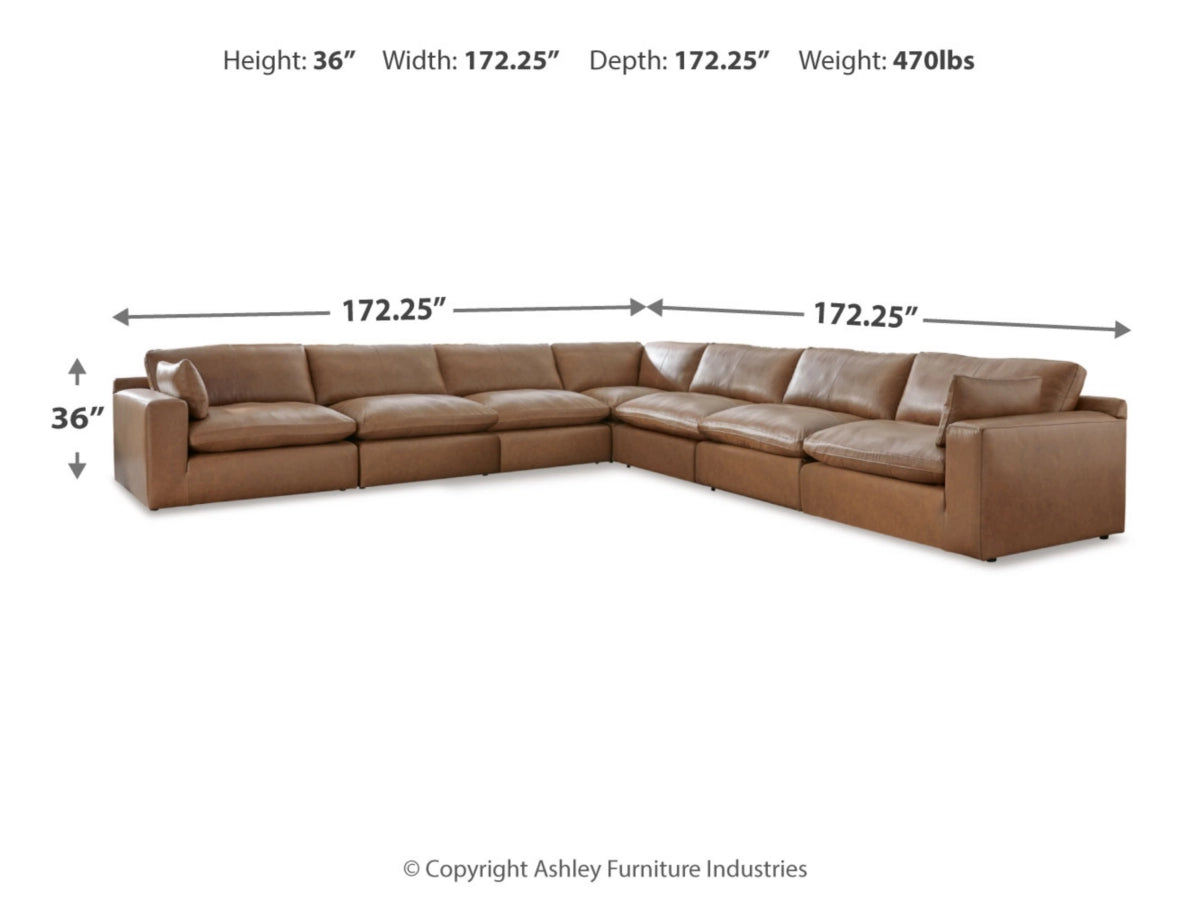 Emilia 7-Piece Leather Sectional