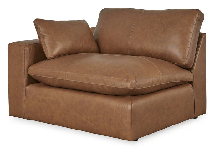 Ashley Emilia Caramel Leather 5-Piece Modular Sectional