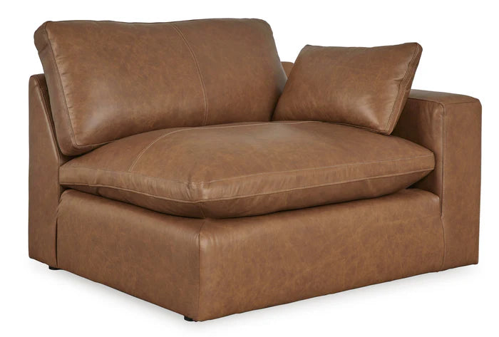 Ashley Emilia Caramel Leather 5-Piece Modular Sectional
