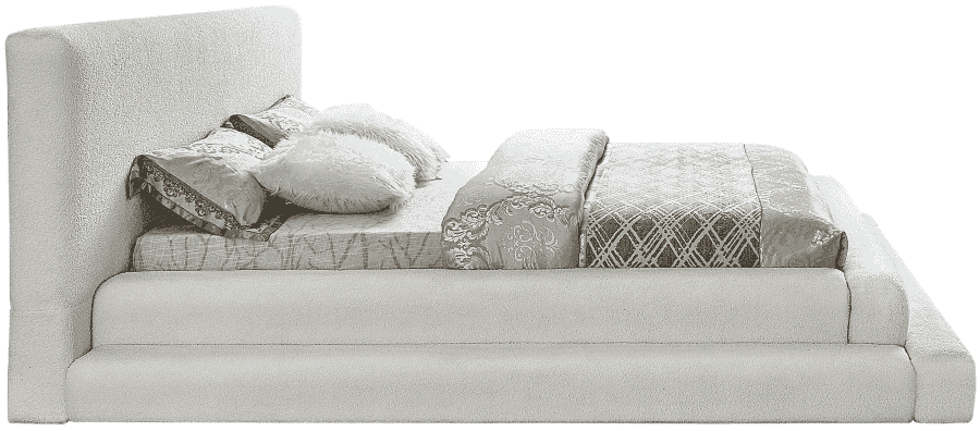 Dane Teddy Fabric Full Bed - Cream