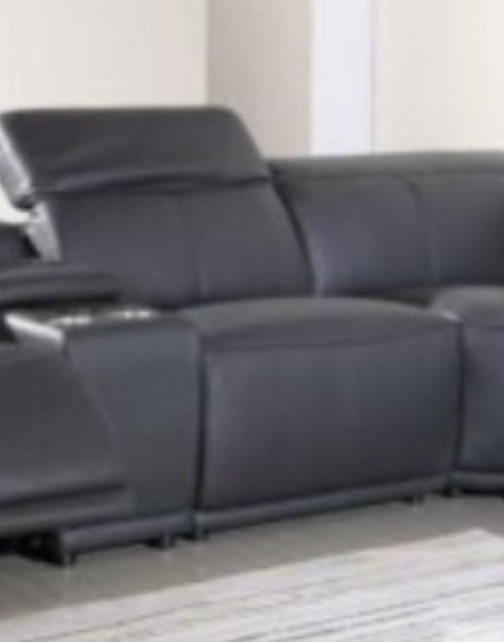 8-pcs Gray 3 power TOP GRAIN LEATHER P.MOTION