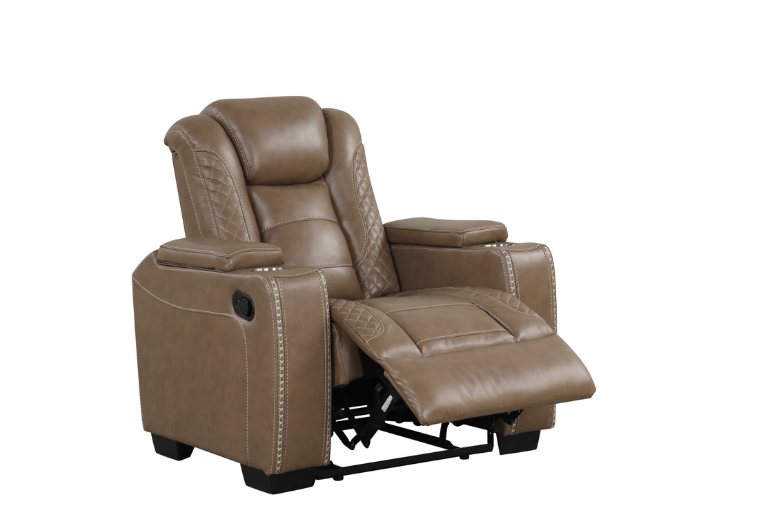 STEFANO10 3PC Reclining Set Brown