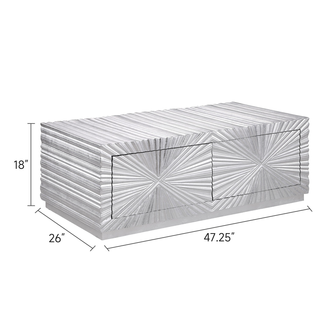 A-C10 Selene Silver Leaf Console