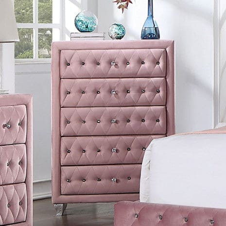 Alzir Pink Queen Bed