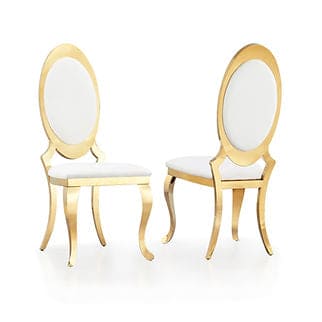 Giovani Dining Table (White/Gold)