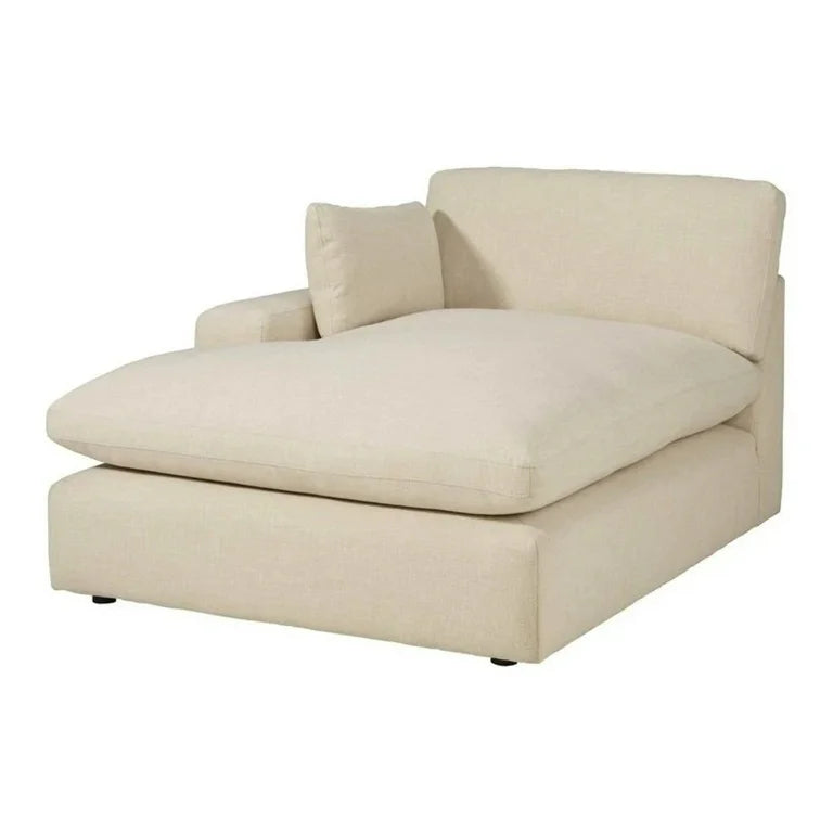 Elyza Linen 5pc Sectional Sofa w/ LAF Corner Chaise