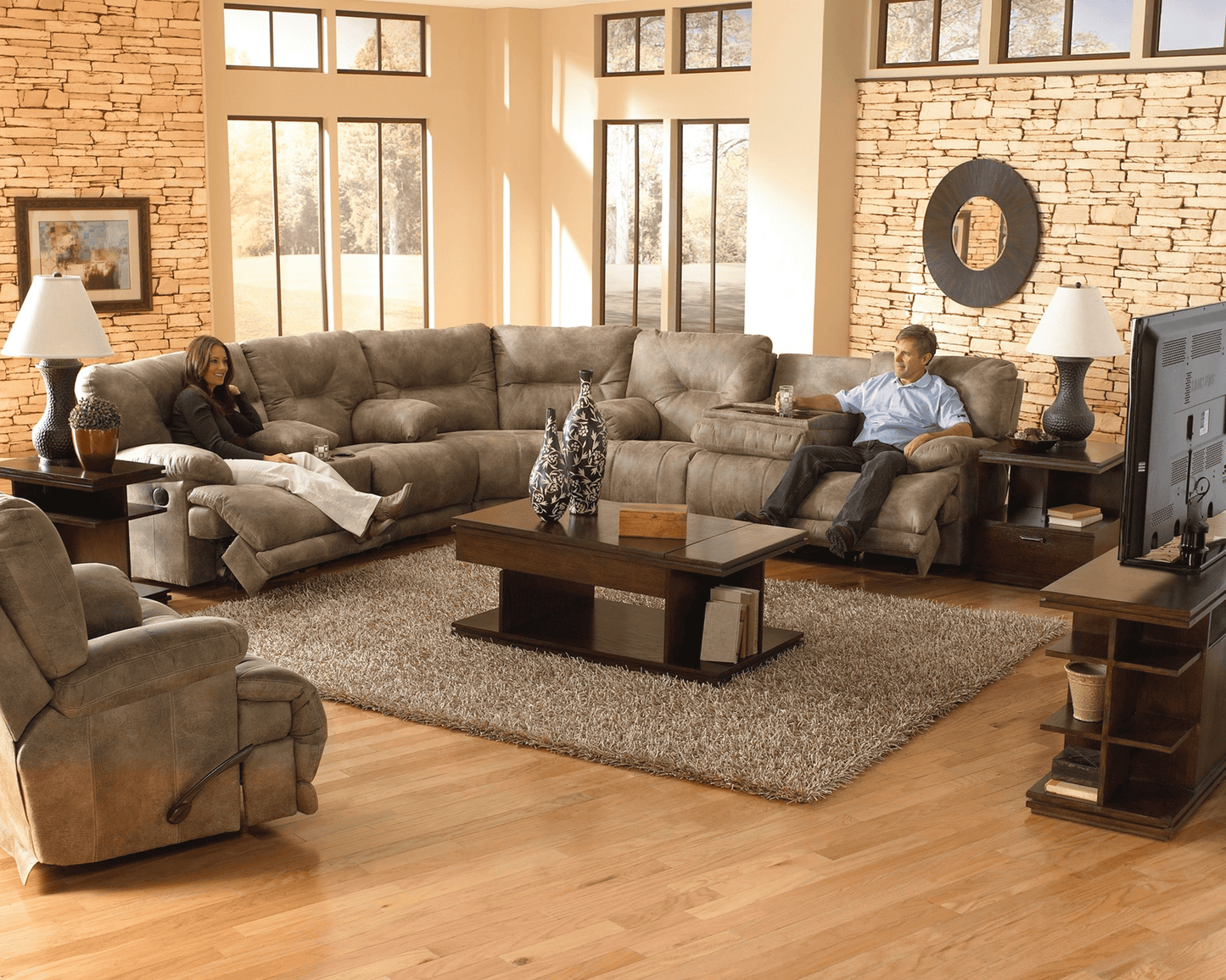 438 Voyager Brandy Sectional