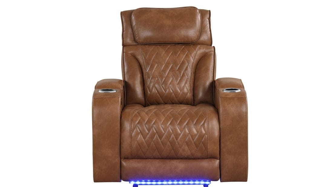 Skyline 3pcs Power Reclining Set(Brown Caramel)