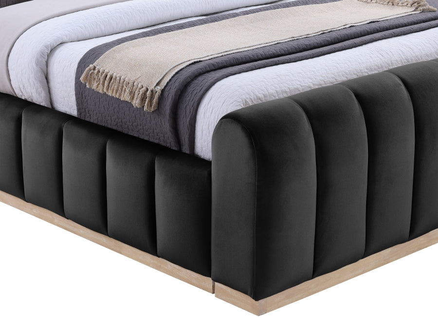 Amara Velvet Upholstered Bed Queen