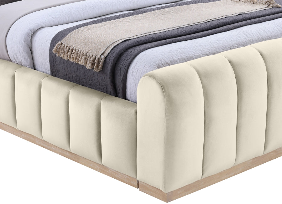 Amara Velvet Upholstered Bed Queen