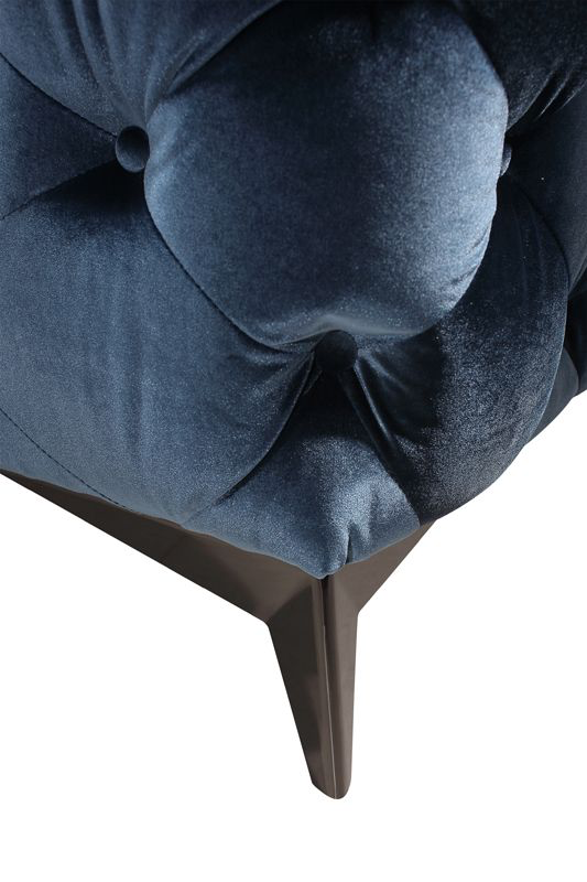 Divani Casa Delilah Modern Blue Fabric Loveseat
