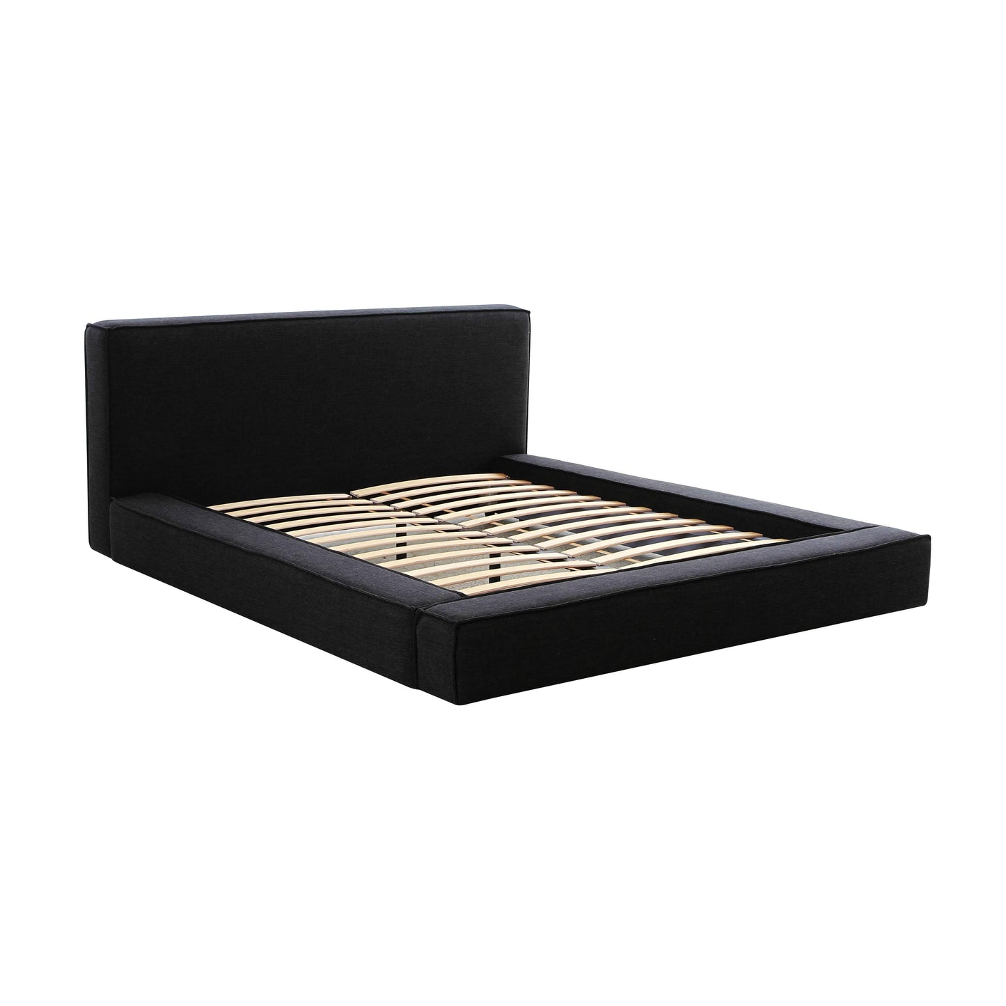 Olafur Upholstered Black Bed
