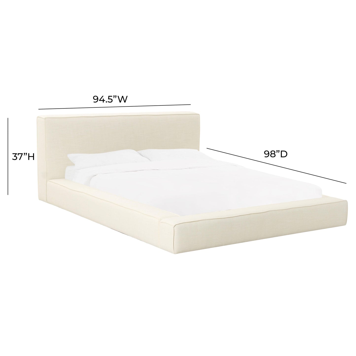 Olafur Upholstered Cream Bed