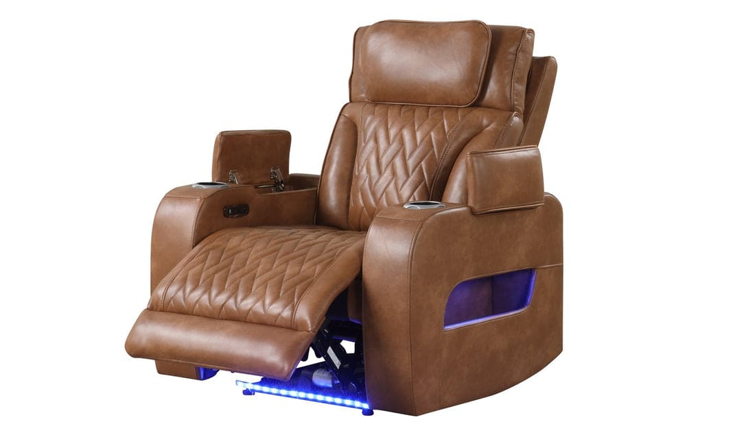 Skyline 3pcs Power Reclining Set(Brown Caramel)