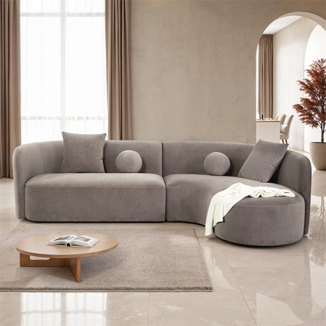 REVELLO Sectional Light Brown