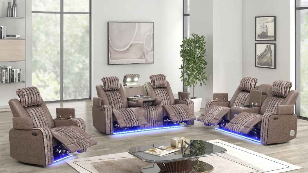 Lita 3pcs Power Reclining Set (Brown)