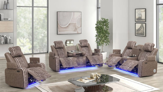 Lita 3pcs Power Reclining Set (Brown)