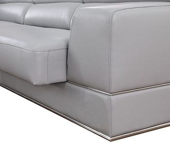 Pella (light. Grey) Italian Leather Sectional (3pcs)*