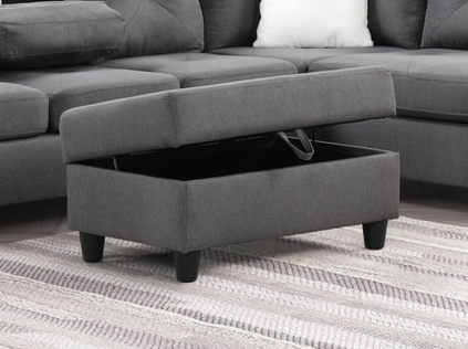 Rocket Charcoal Reversible Sectional